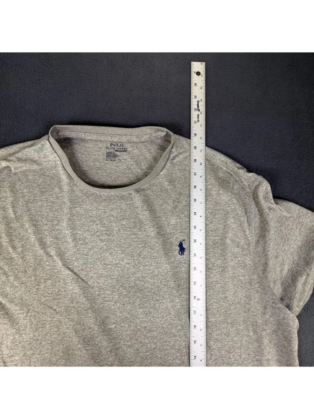 Bundle 2 Polo Ralph Lauren Big Mens XXL Grey Performance T-Shirts Short Sleeve